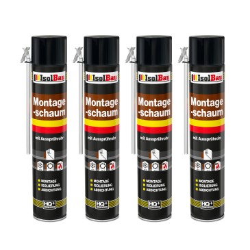 Montageschaum 4 Dose 750 ml Bauschaum 1K PU Schaum mit...