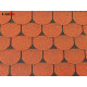 Dachschindeln 1m² Biberschindeln Ziegelrot (7 Stk) Schindeln Dachpappe Bitumen