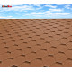 Dachschindeln 3m² Hexagonal Braun (22 Stk) Schindeln Dachpappe Bitumen