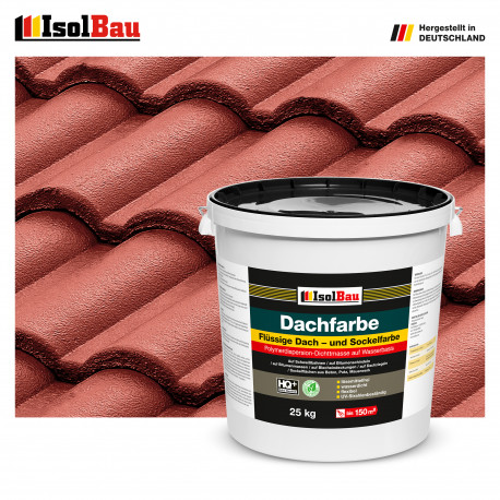Dachfarbe Sockelfarbe Rustikalrot 25 kg Fassadenfarbe RAL Farbe Polymermembran